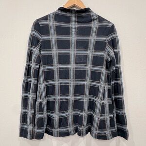 New Circolo 1901 Wool Mock Neck Knit Sweater in Blue Plaid‎ Check $266